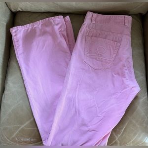 EuC Lilly Pulitzer pink corduroy jeans 8